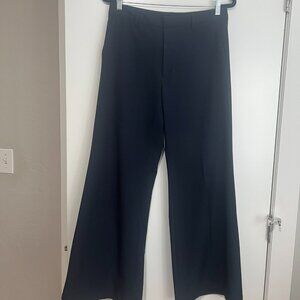 Banana Republic Structured Stretch Wide Leg Trousers - Navy Blue - Size 8 - EUC